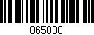 Código de barras (EAN, GTIN, SKU, ISBN): '865800'