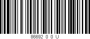 Código de barras (EAN, GTIN, SKU, ISBN): '86692_0_0_U'