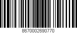 Código de barras (EAN, GTIN, SKU, ISBN): '8670002690770'