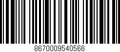 Código de barras (EAN, GTIN, SKU, ISBN): '8670009540566'