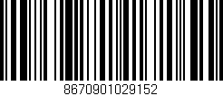 Código de barras (EAN, GTIN, SKU, ISBN): '8670901029152'