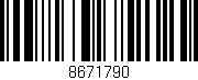 Código de barras (EAN, GTIN, SKU, ISBN): '8671790'