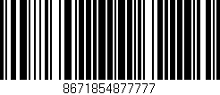 Código de barras (EAN, GTIN, SKU, ISBN): '8671854877777'