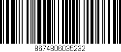Código de barras (EAN, GTIN, SKU, ISBN): '8674806035232'