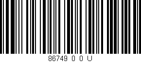Código de barras (EAN, GTIN, SKU, ISBN): '86749_0_0_U'