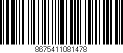 Código de barras (EAN, GTIN, SKU, ISBN): '8675411081478'