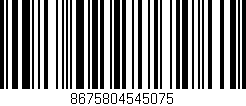 Código de barras (EAN, GTIN, SKU, ISBN): '8675804545075'