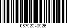 Código de barras (EAN, GTIN, SKU, ISBN): '86792348926'