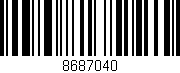 Código de barras (EAN, GTIN, SKU, ISBN): '8687040'