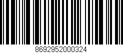 Código de barras (EAN, GTIN, SKU, ISBN): '8692952000324'