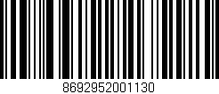 Código de barras (EAN, GTIN, SKU, ISBN): '8692952001130'