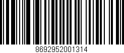 Código de barras (EAN, GTIN, SKU, ISBN): '8692952001314'