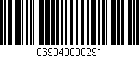 Código de barras (EAN, GTIN, SKU, ISBN): '869348000291'