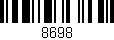 Código de barras (EAN, GTIN, SKU, ISBN): '8698'