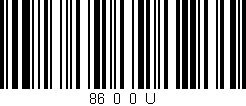 Código de barras (EAN, GTIN, SKU, ISBN): '86_0_0_U'