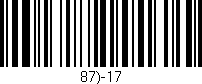 Código de barras (EAN, GTIN, SKU, ISBN): '87)-17'
