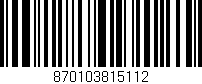 Código de barras (EAN, GTIN, SKU, ISBN): '870103815112'