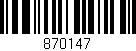 Código de barras (EAN, GTIN, SKU, ISBN): '870147'
