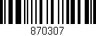 Código de barras (EAN, GTIN, SKU, ISBN): '870307'
