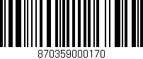 Código de barras (EAN, GTIN, SKU, ISBN): '870359000170'