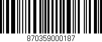 Código de barras (EAN, GTIN, SKU, ISBN): '870359000187'