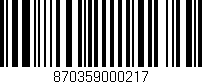 Código de barras (EAN, GTIN, SKU, ISBN): '870359000217'