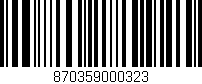 Código de barras (EAN, GTIN, SKU, ISBN): '870359000323'