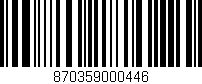 Código de barras (EAN, GTIN, SKU, ISBN): '870359000446'