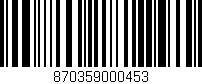 Código de barras (EAN, GTIN, SKU, ISBN): '870359000453'