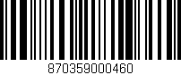 Código de barras (EAN, GTIN, SKU, ISBN): '870359000460'
