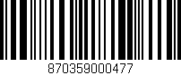 Código de barras (EAN, GTIN, SKU, ISBN): '870359000477'