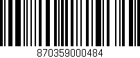 Código de barras (EAN, GTIN, SKU, ISBN): '870359000484'