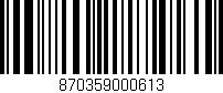 Código de barras (EAN, GTIN, SKU, ISBN): '870359000613'