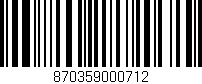Código de barras (EAN, GTIN, SKU, ISBN): '870359000712'