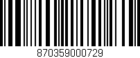 Código de barras (EAN, GTIN, SKU, ISBN): '870359000729'