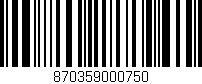 Código de barras (EAN, GTIN, SKU, ISBN): '870359000750'