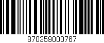 Código de barras (EAN, GTIN, SKU, ISBN): '870359000767'
