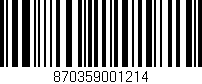 Código de barras (EAN, GTIN, SKU, ISBN): '870359001214'