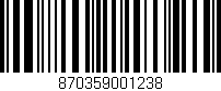 Código de barras (EAN, GTIN, SKU, ISBN): '870359001238'