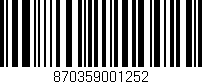 Código de barras (EAN, GTIN, SKU, ISBN): '870359001252'
