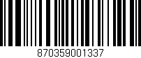 Código de barras (EAN, GTIN, SKU, ISBN): '870359001337'