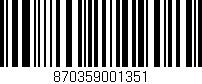 Código de barras (EAN, GTIN, SKU, ISBN): '870359001351'