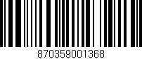 Código de barras (EAN, GTIN, SKU, ISBN): '870359001368'