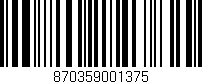 Código de barras (EAN, GTIN, SKU, ISBN): '870359001375'