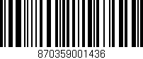 Código de barras (EAN, GTIN, SKU, ISBN): '870359001436'