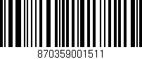 Código de barras (EAN, GTIN, SKU, ISBN): '870359001511'