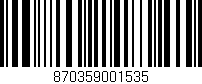 Código de barras (EAN, GTIN, SKU, ISBN): '870359001535'
