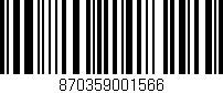 Código de barras (EAN, GTIN, SKU, ISBN): '870359001566'