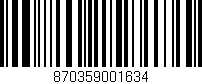 Código de barras (EAN, GTIN, SKU, ISBN): '870359001634'