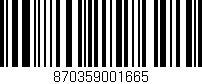 Código de barras (EAN, GTIN, SKU, ISBN): '870359001665'